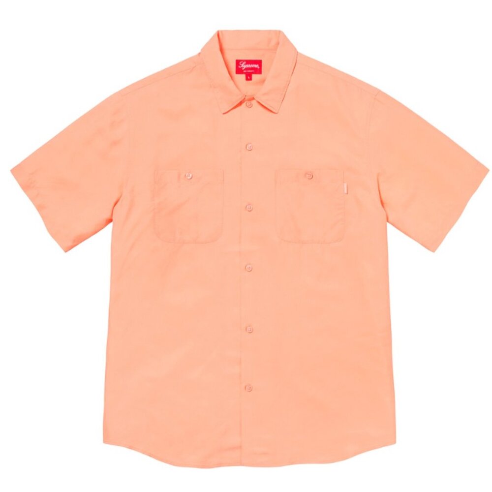 Supreme Silk S/S Work Shirt Peach – Medium